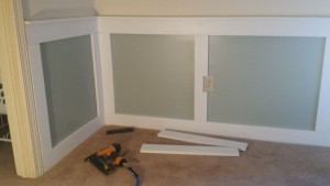 Installing Wainscoting on wall